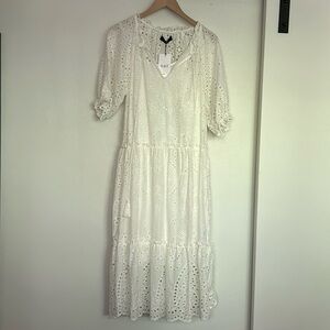 White Eyelet Midi dress.